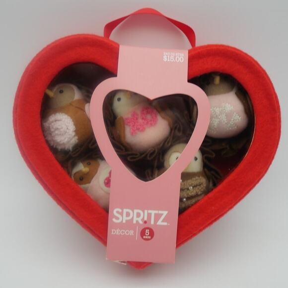 NEW Spritz Valentine's Day Featherly Friends Birds Chocolate Box Target - Picture 3 of 6